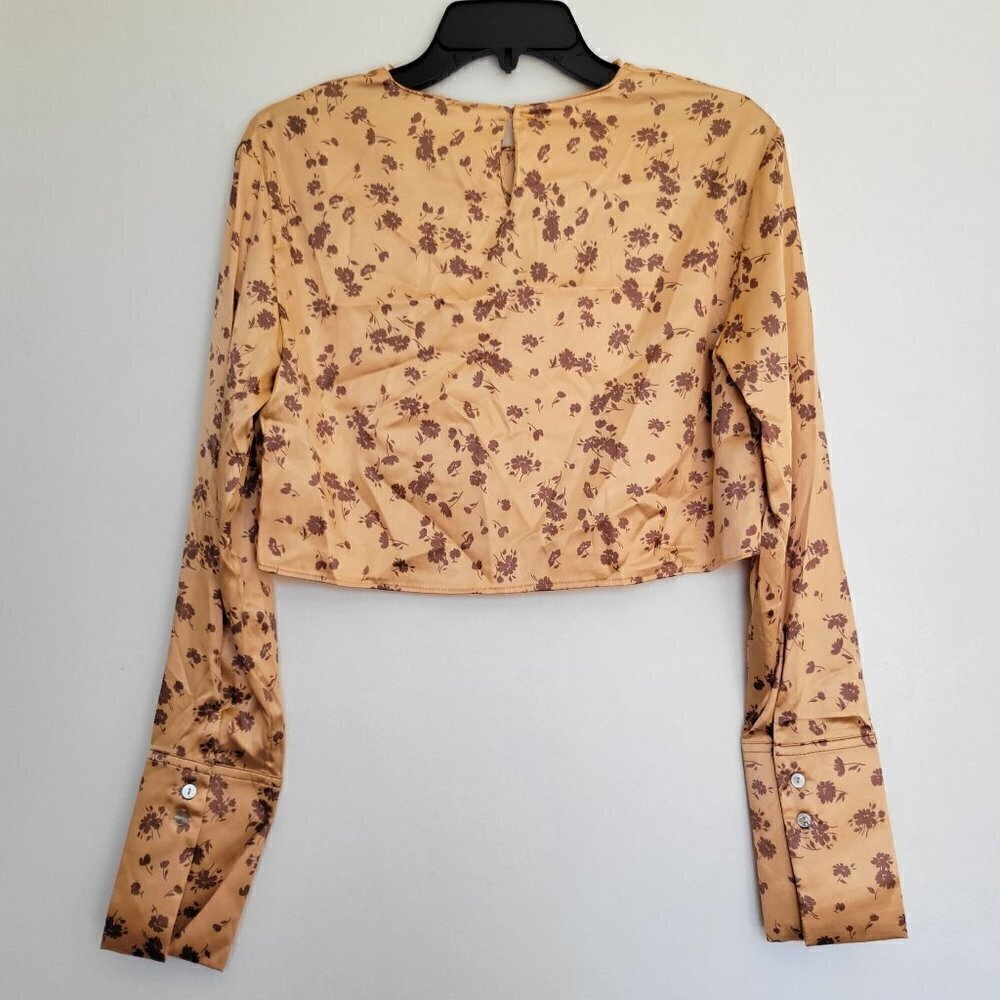 ZARA Long Sleeve Cropped Top Women Size XS - Picture 7 of 12